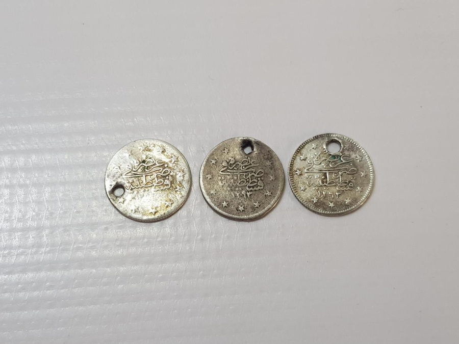 SULTAN ABDÜLHAMİD DÖNEMİ 3 ADET GÜMÜŞ 2 KURUŞ