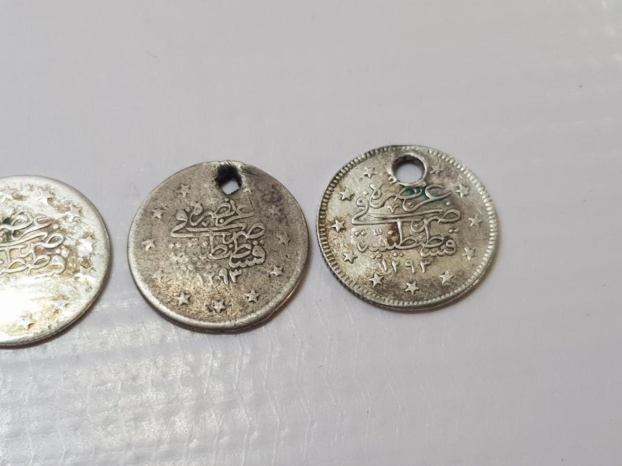 SULTAN ABDÜLHAMİD DÖNEMİ 3 ADET GÜMÜŞ 2 KURUŞ