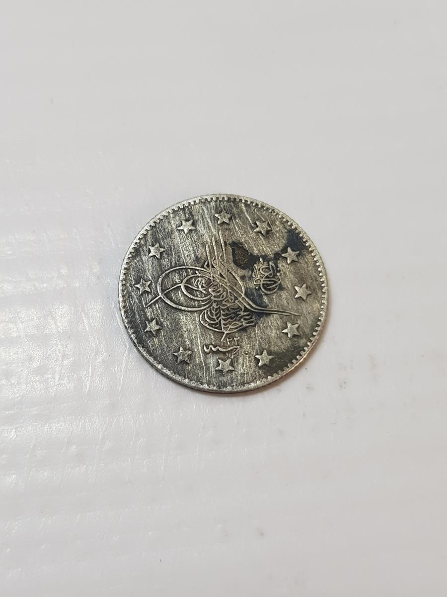 SULTAN ABDÜLHAMİD DÖNEMİ GÜMÜŞ 1 KURUŞ