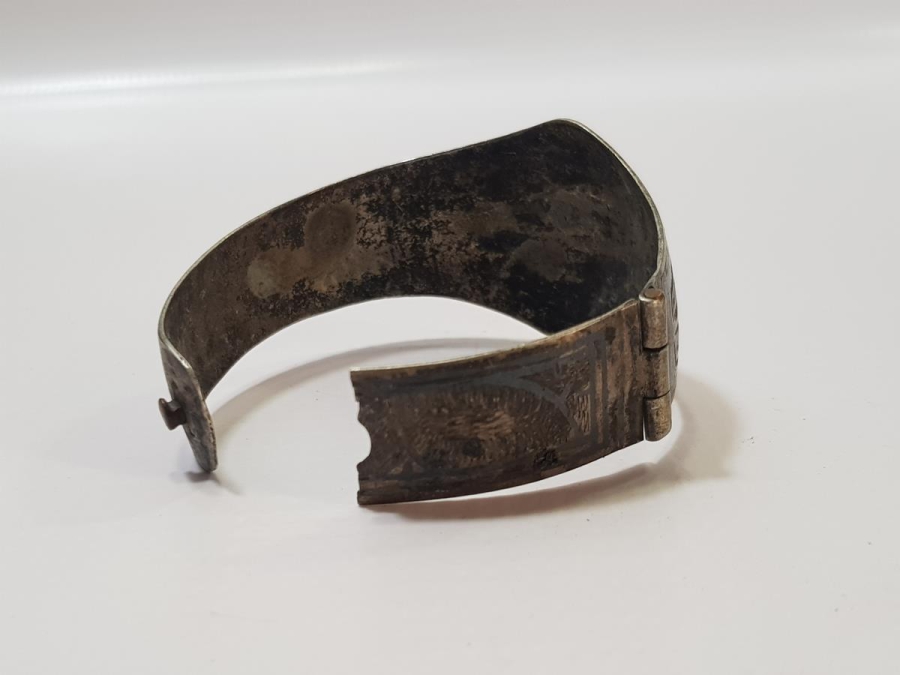 OSMANLI DÖNEMİ SAVATLI CAMİ RESİMLİ GÜMÜŞ BİLEZİK