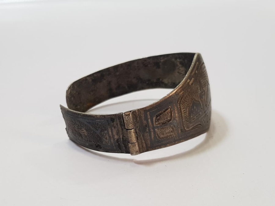 OSMANLI DÖNEMİ SAVATLI CAMİ RESİMLİ GÜMÜŞ BİLEZİK