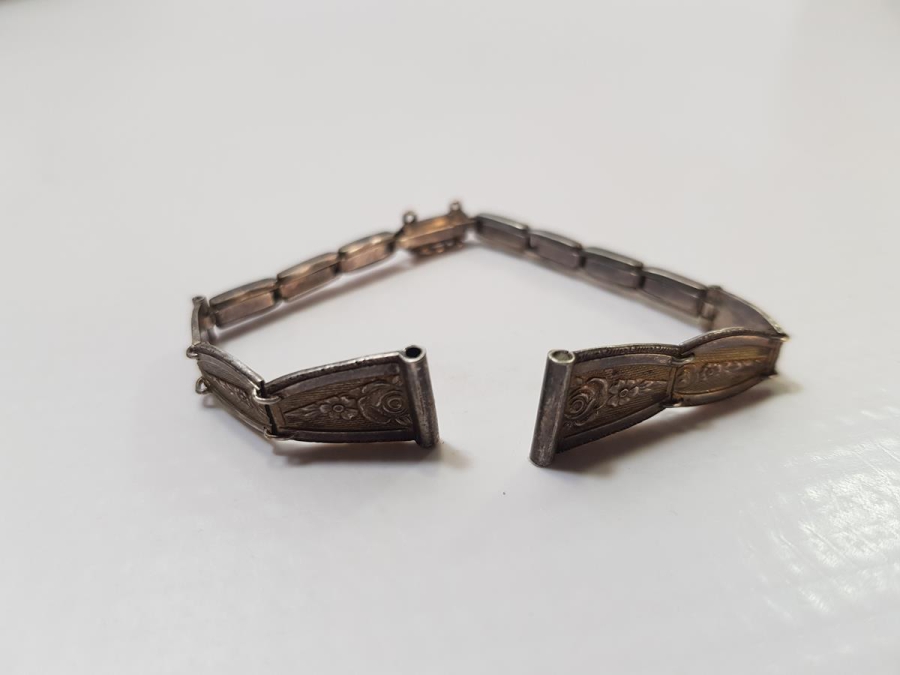 ANTİKA GÜMÜŞ KOL SAATİ KORDONU