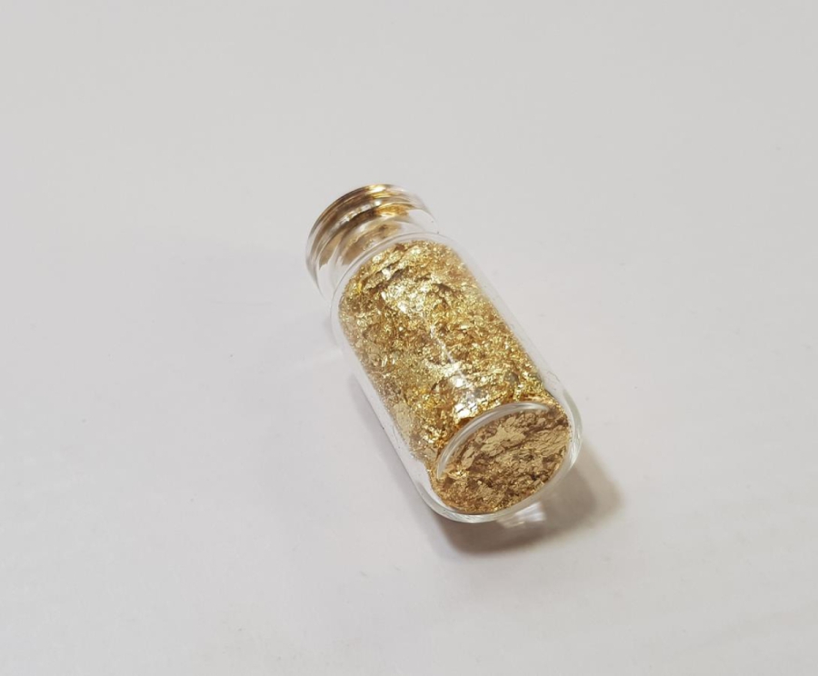 OSMANLI DÖNEMİ HATTATLARIN VARAK İŞLEMESİ İÇİN BİR ŞİŞE ALTIN TOZU