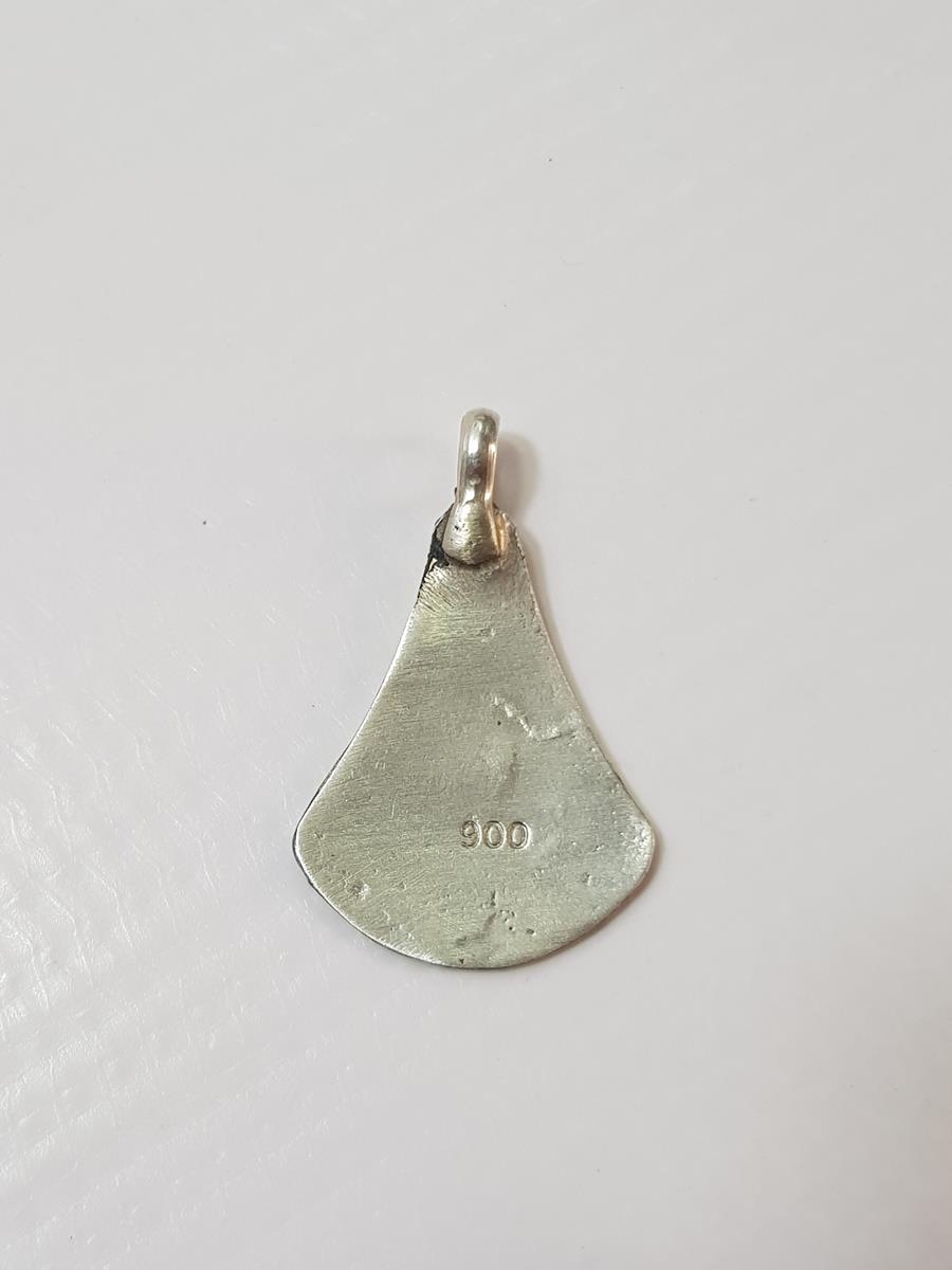 SANATÇI İŞİ SAVATLI GÜMÜŞ KOLYE UCU