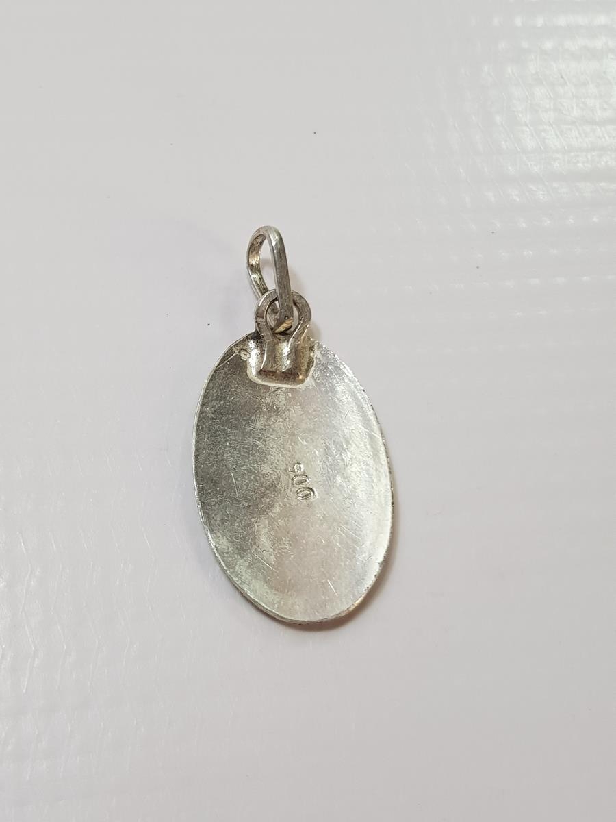 SANATÇI İŞİ SAVATLI GÜMÜŞ KOLYE UCU