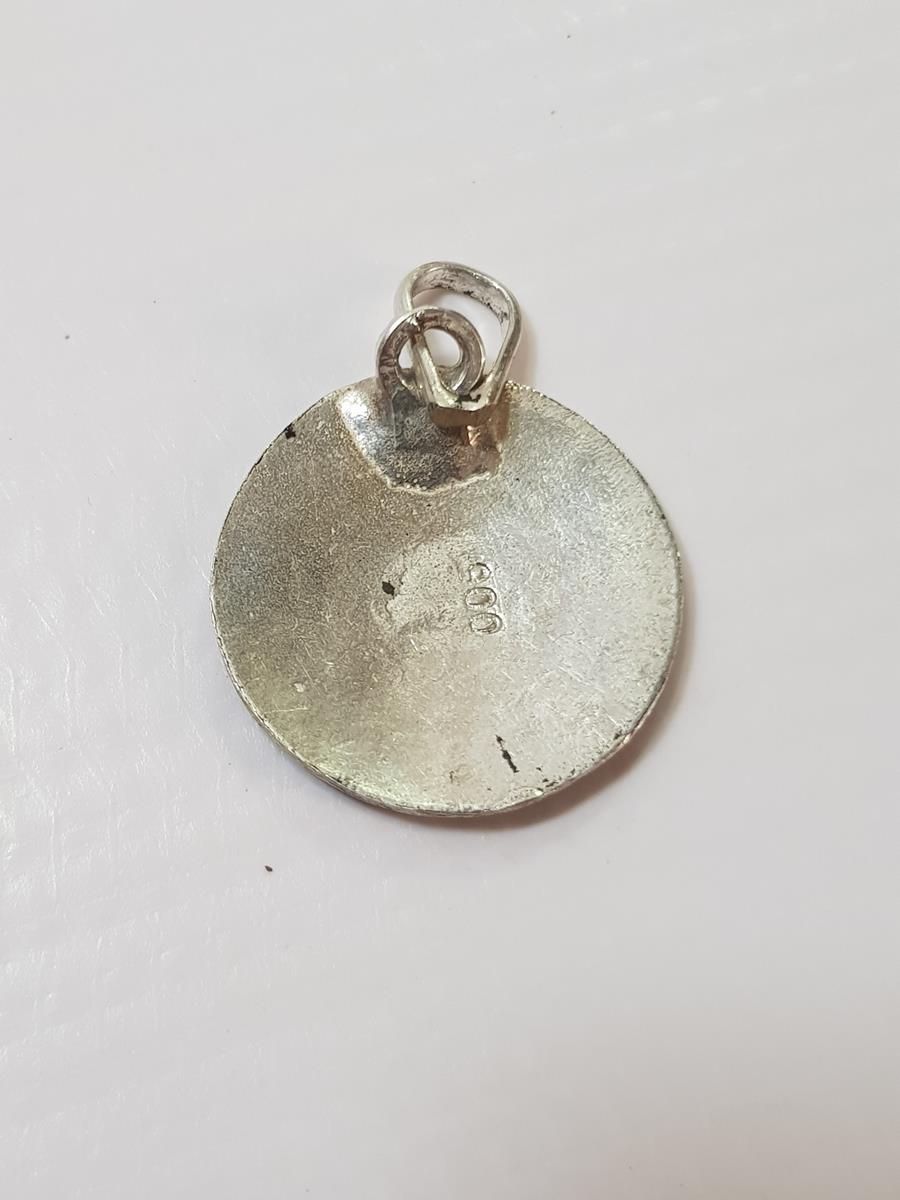 SANATÇI İŞİ SAVATLI GÜMÜŞ KOLYE UCU