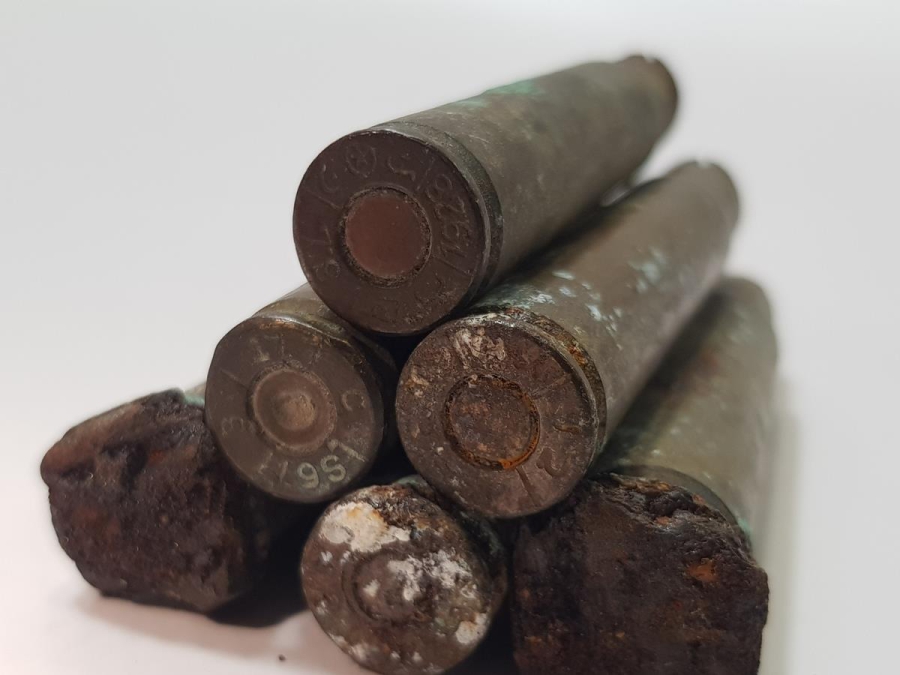 1928 TARİHLİ OSMANLICA YAZILI MERMİ KOVANLARI