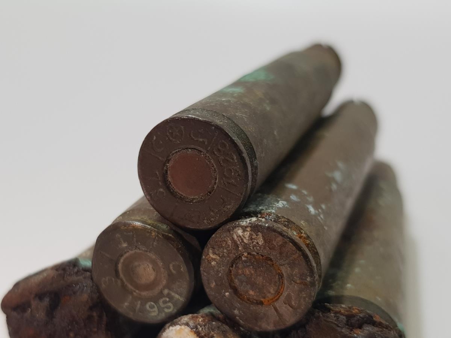 1928 TARİHLİ OSMANLICA YAZILI MERMİ KOVANLARI