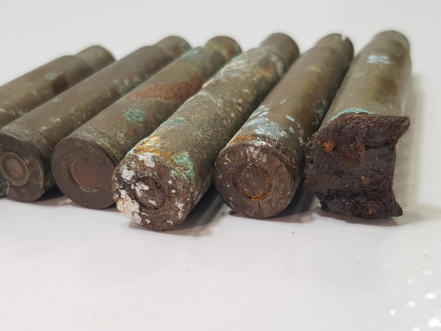 1928 TARİHLİ OSMANLICA YAZILI MERMİ KOVANLARI