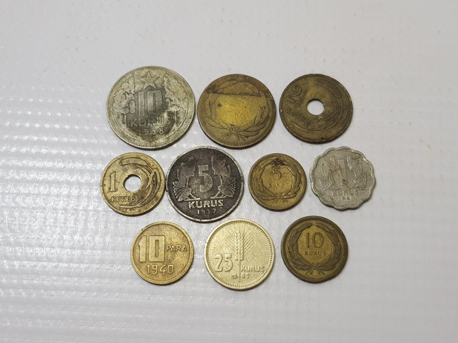 10 ADET TC MADENİ PARA