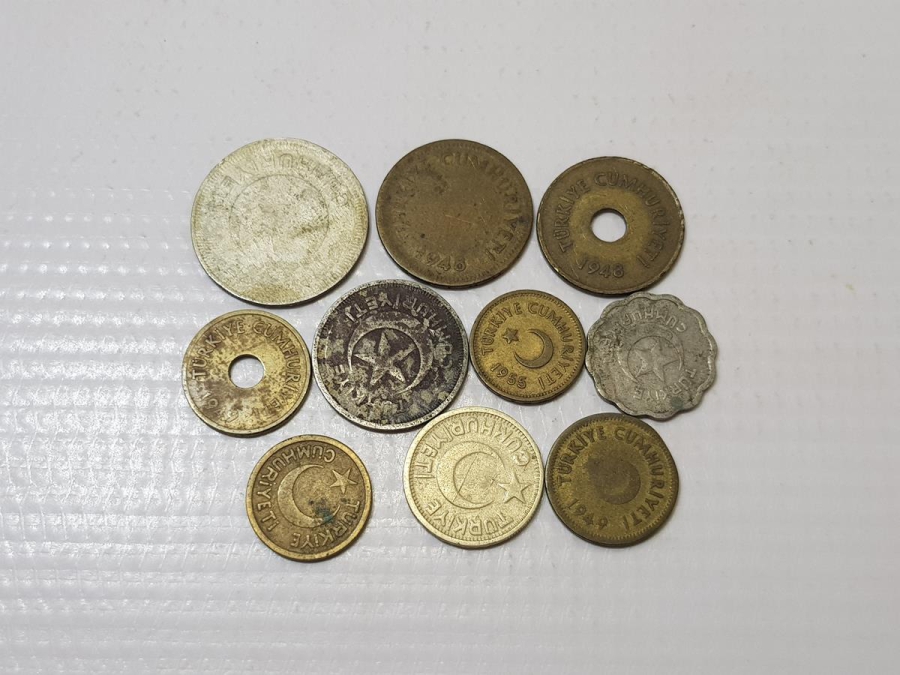 10 ADET TC MADENİ PARA