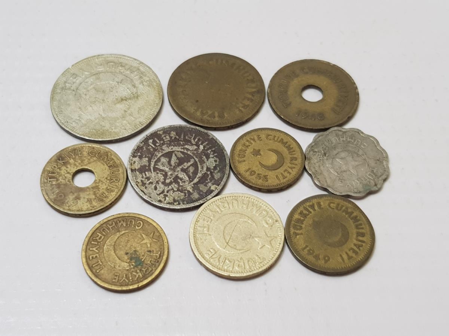 10 ADET TC MADENİ PARA