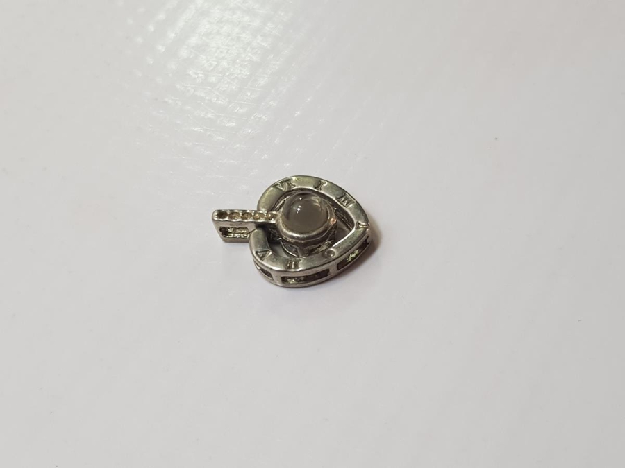 KALP FORMLU GÜMÜŞ KOLYE UCU