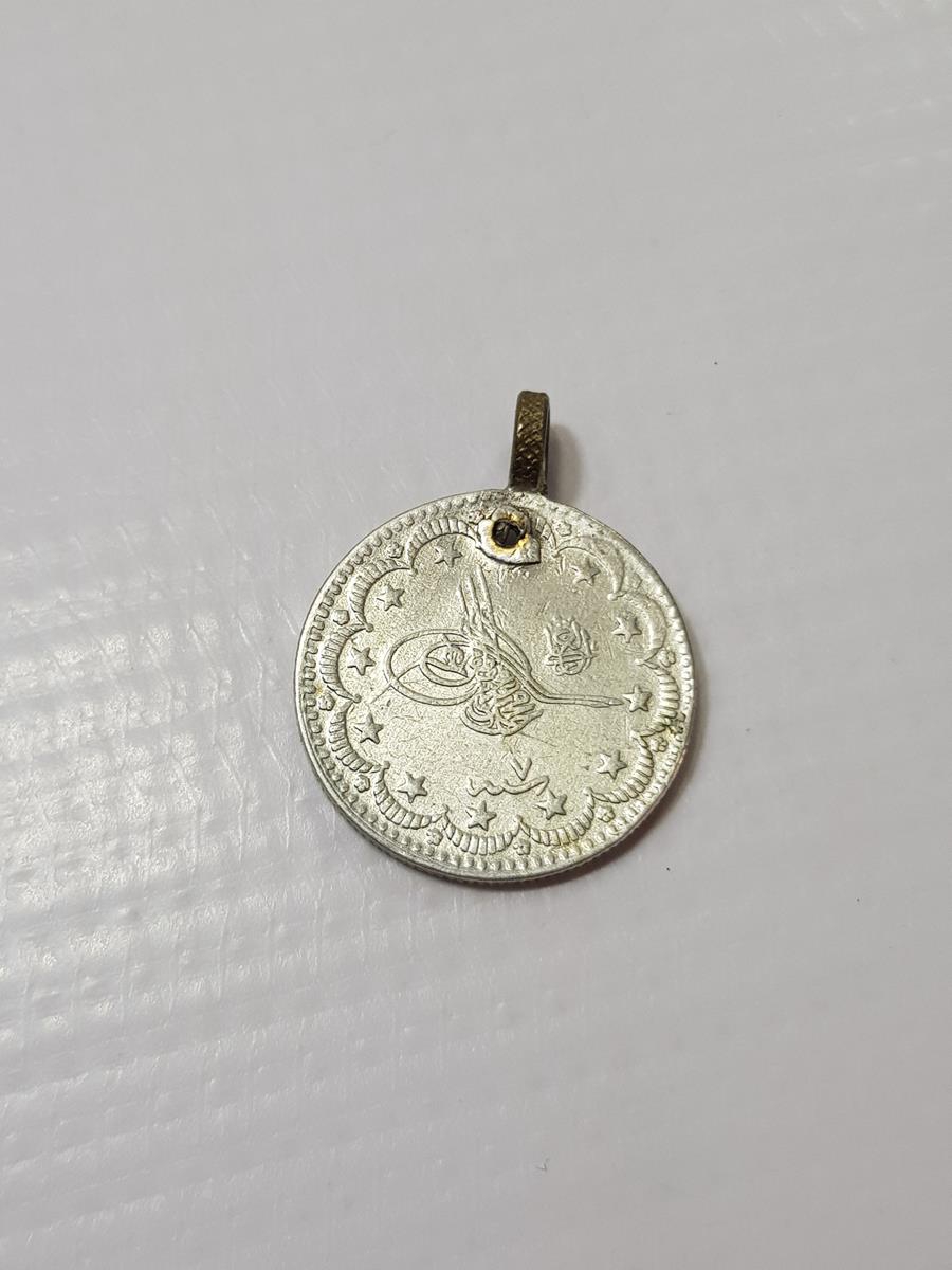 SULTAN MEHMED REŞAD HAN DÖNEMİ GÜMÜŞ 5 KURUŞ MECİDİYE PARA - KOLYE UCU