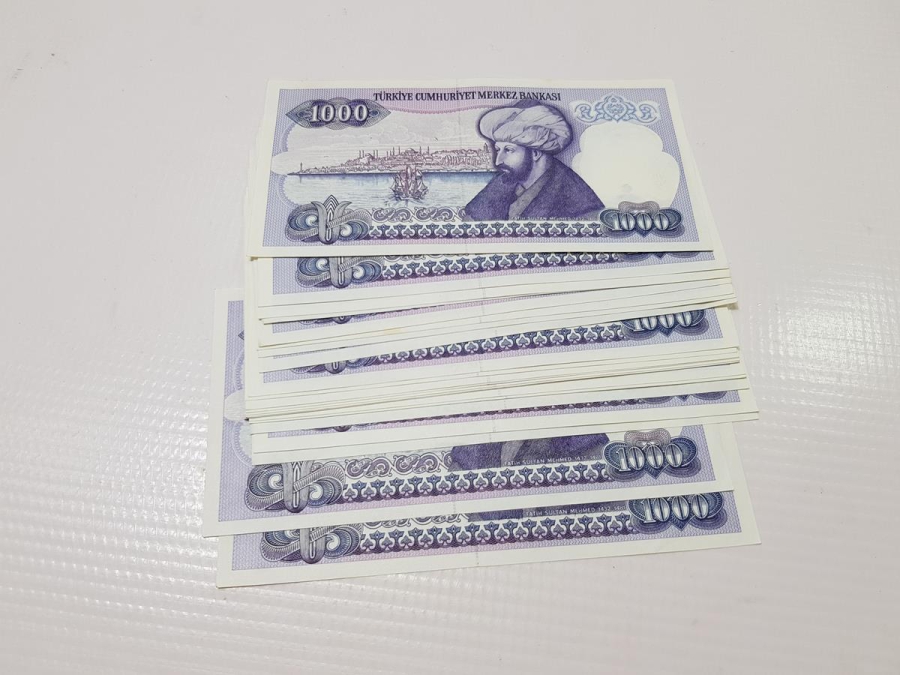 7. EMİSYON 1000 LİRA KAĞIT PARA LOTU