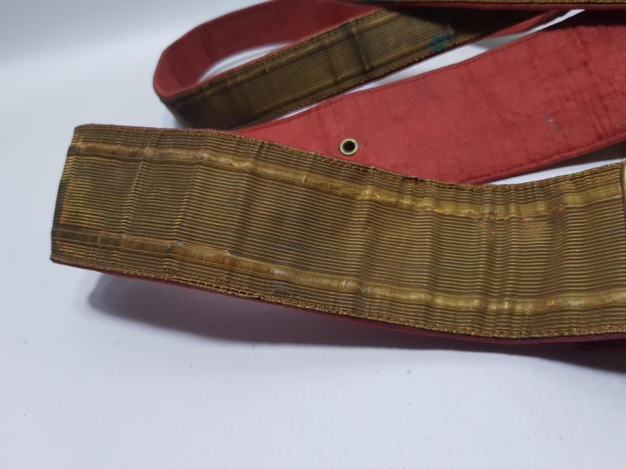 OSMANLI DÖNEMİ ALTIN SIRMA İŞÇİLİKLİ SUBAY KEMERİ