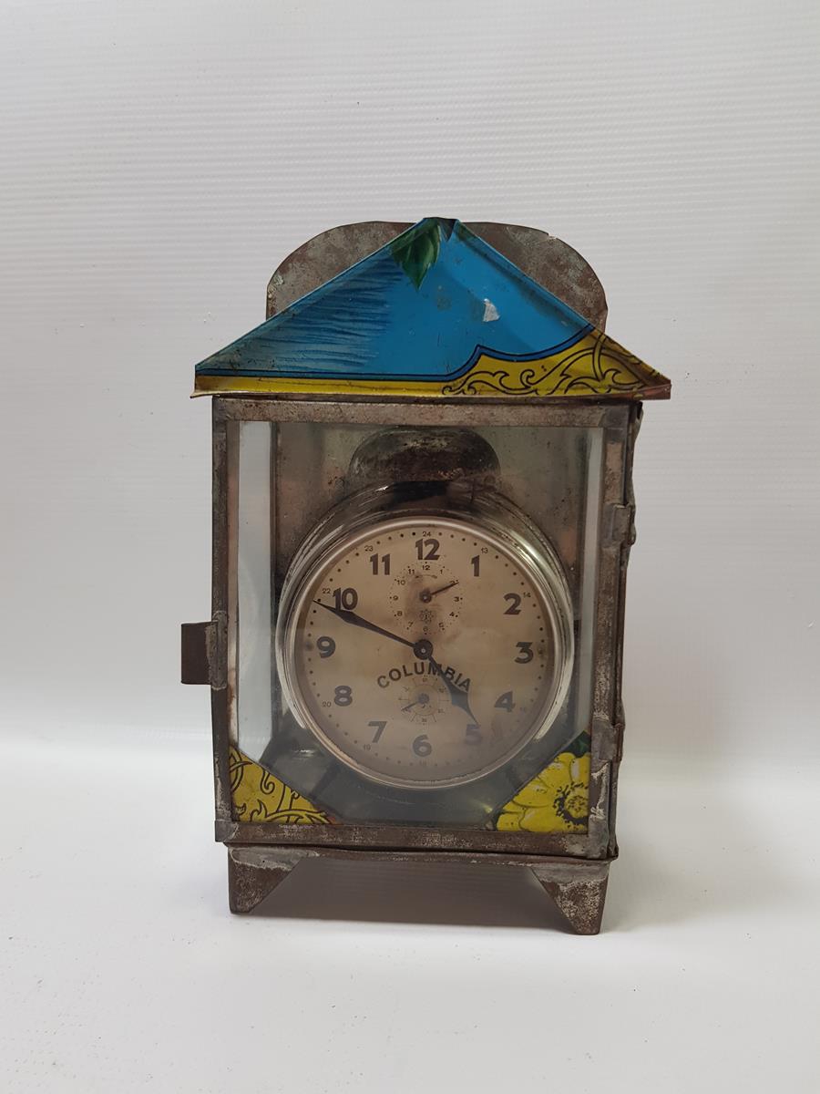 ANTİKA KUTUSUYLA BİRLİKTE COLUMBİA MASA SAATİ