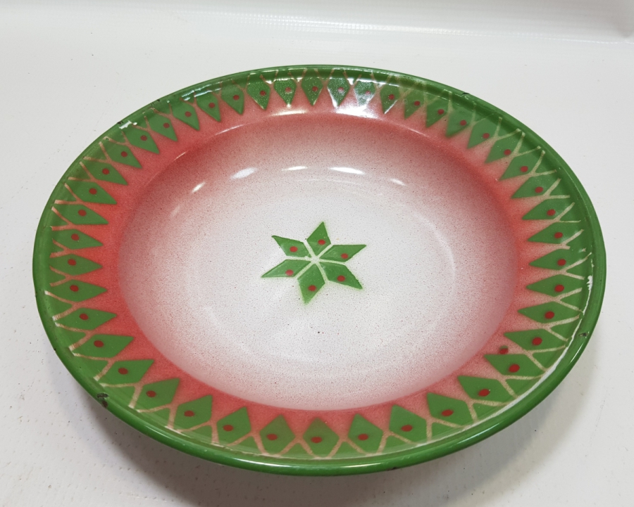 OSMANLI YILDIZLI EMAYE TABAK