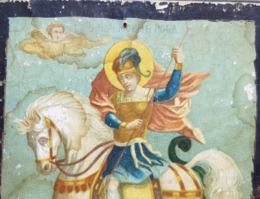 OSMANLI DÖNEMİ EL BOYAMA HRİSTİYAN İKONA