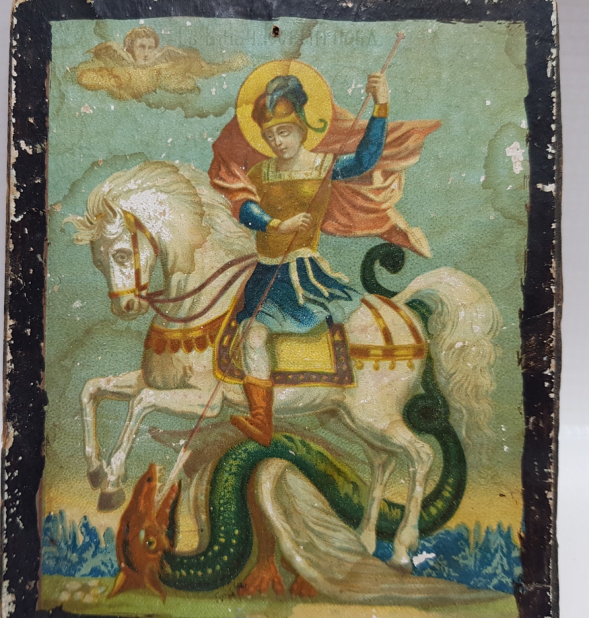 OSMANLI DÖNEMİ EL BOYAMA HRİSTİYAN İKONA