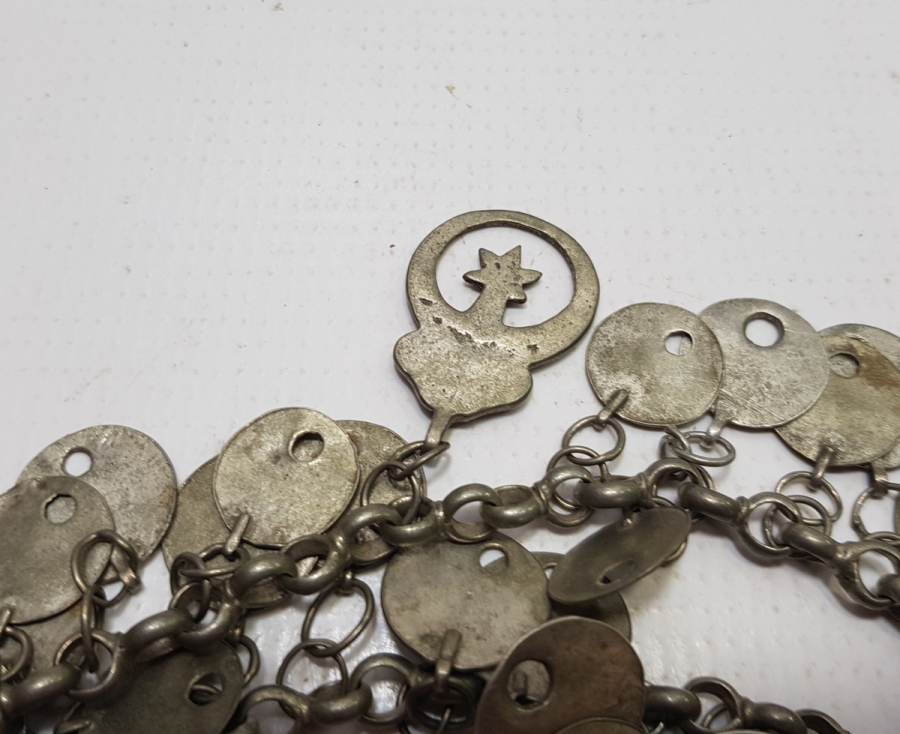 OSMANLI DÖNEMİ AY YILDIZ SÜSLEMELİ NADİR GÜMÜŞ AT DÖŞLÜĞÜ