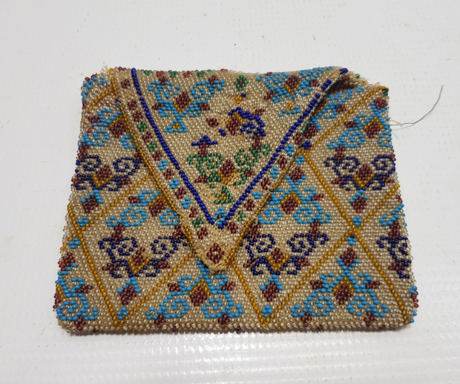 OSMANLI DÖNEMİ RUM İŞİ BONCUK İŞLEME CÜZDAN