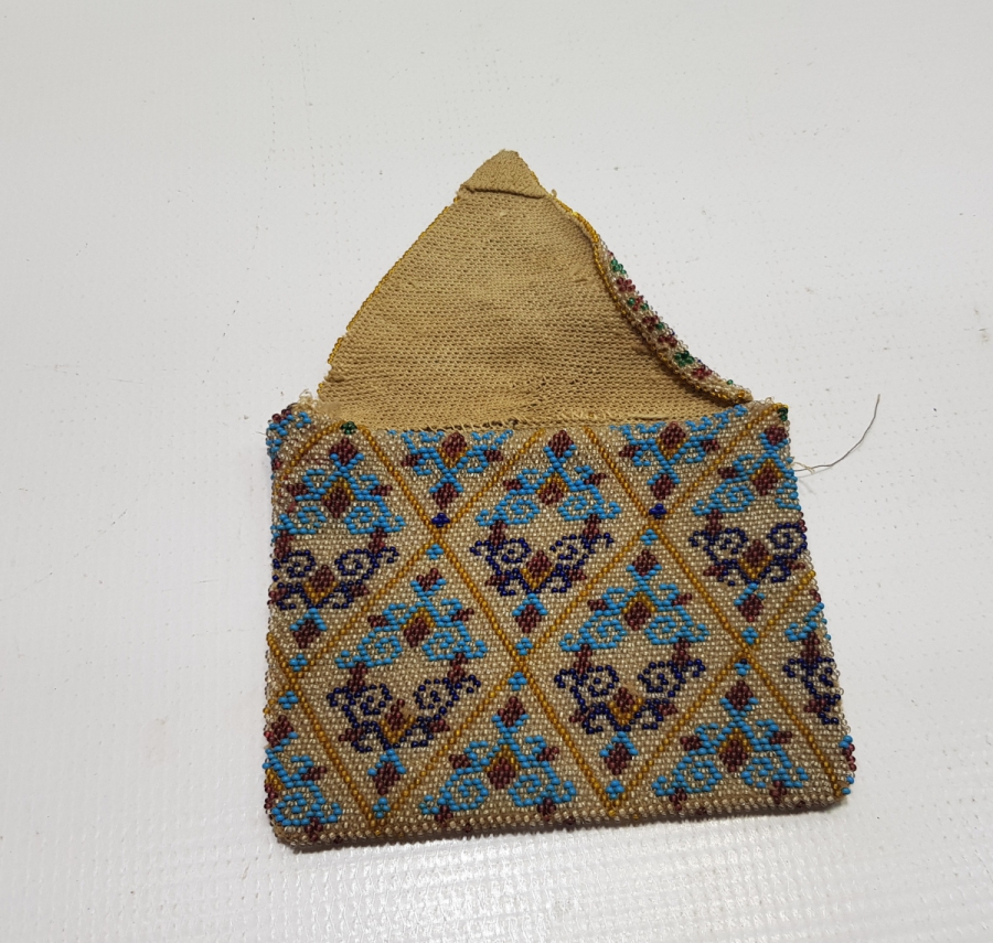 OSMANLI DÖNEMİ RUM İŞİ BONCUK İŞLEME CÜZDAN