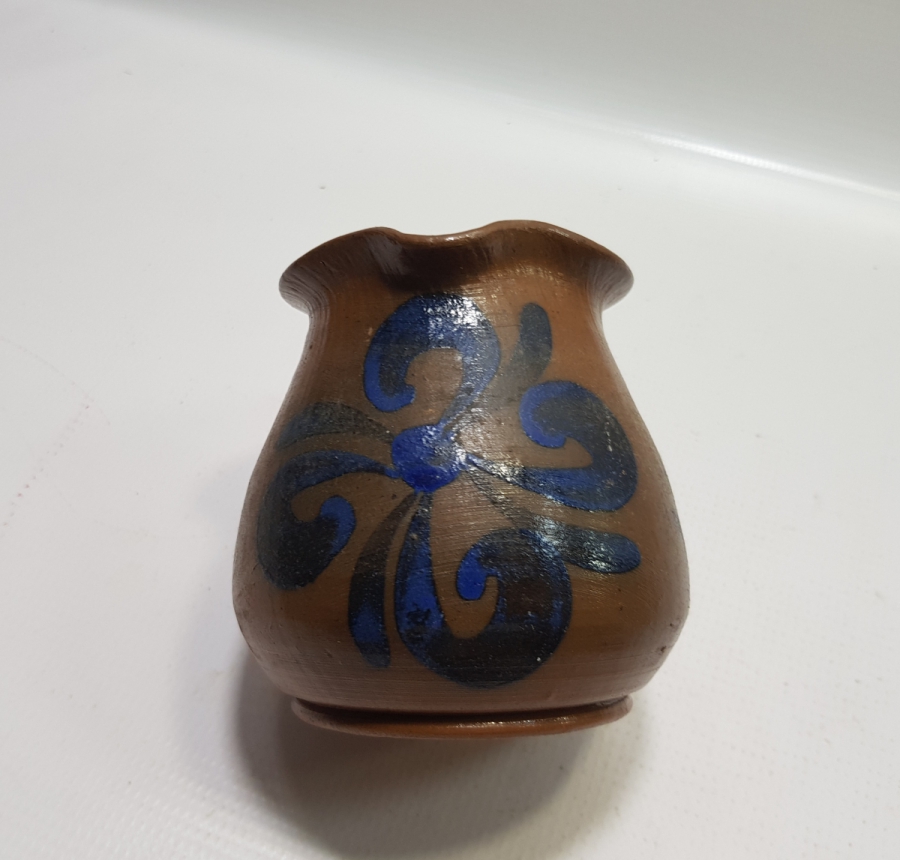 ANTİKA EL BOYAMA SERAMİK SÜTLÜK