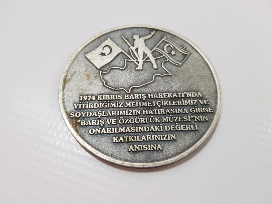 1974 KIBRIS BARIŞ HAREKATI BARIŞ VE ÖGÜRLÜK MÜZESİ TAI MADALYON