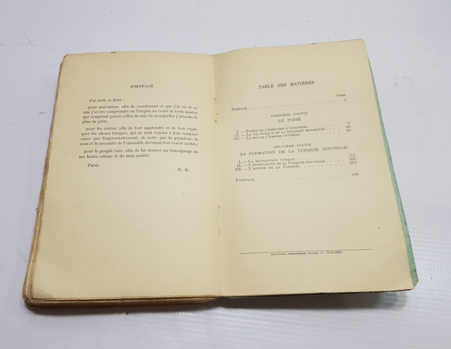 OSMANLI DEVLETİNDEN TÜRKİYE CUMHURİYETİNE FRANSIZCA KİTAP
