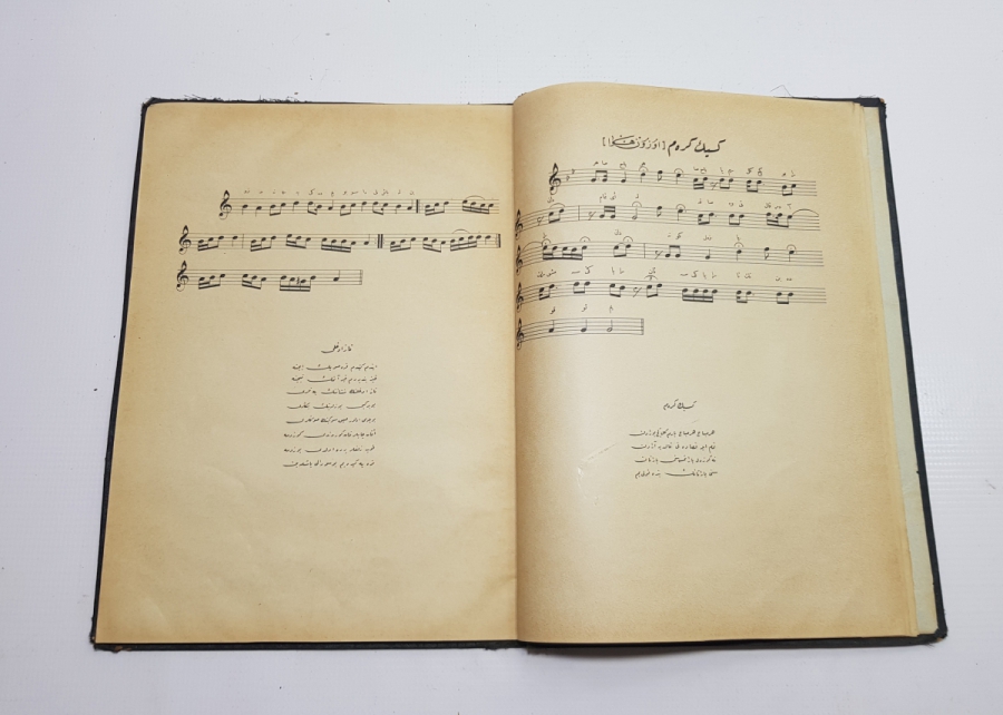 OSMANLICA YURT ŞARKILARI VE OYUN HAVALARI NOTA VE GÜFTE KİTABI - ÇOK NADİR