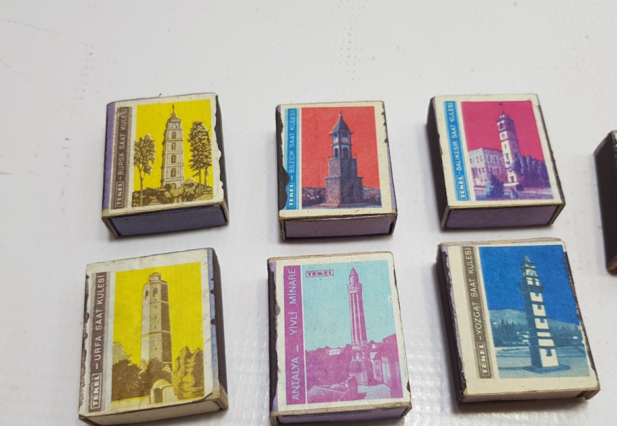 ŞEHİR SAAT KULELERİ TEMALI KOLEKSİYONLUK KİBRİT LOTU