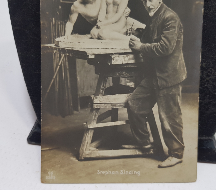 ÜNLÜ HEYKELTRAŞ STEPHAN SINDING FOTOKARTI