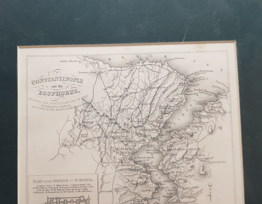 CONSTANTINOPLE BOSPHORUS HARİTA GRAVÜR