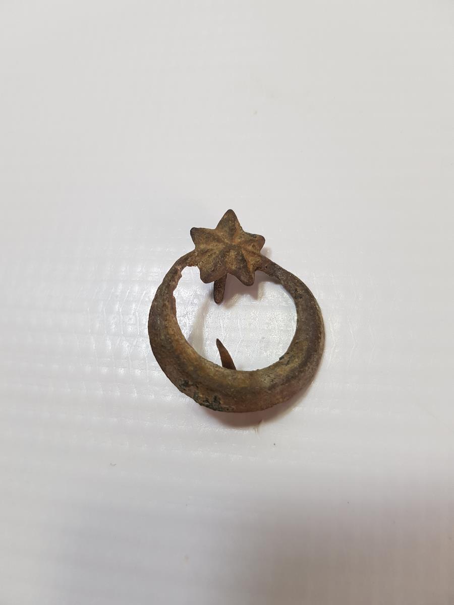 1. DÜNYA SAVAŞI DÖNEMİ AY YILDIZLI SUBAY ŞAPKA KOKARTI