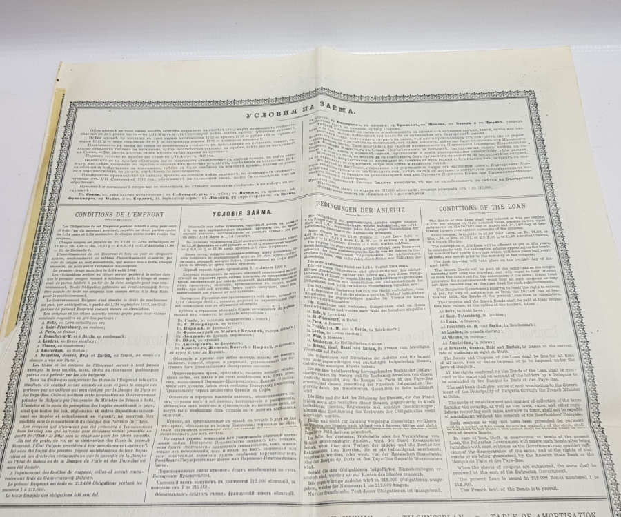 OSMANLI DÖNEMİ 1902 TARİHLİ BULGAR HİSSE SENEDİ