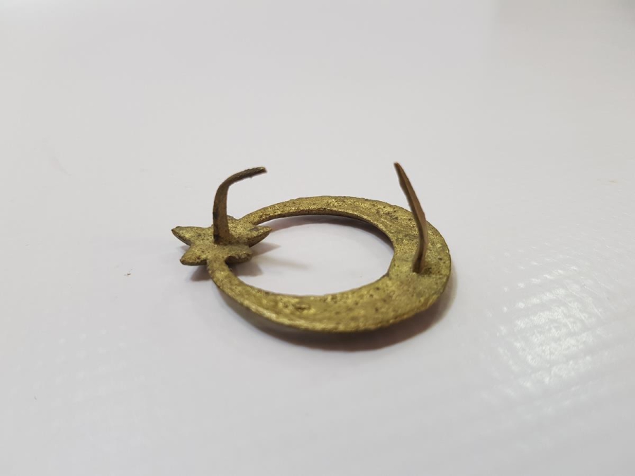 KURTULUŞ SAVAŞI DÖNEMİ AY YILDIZLI SUBAY ŞAPKA KOKARTI