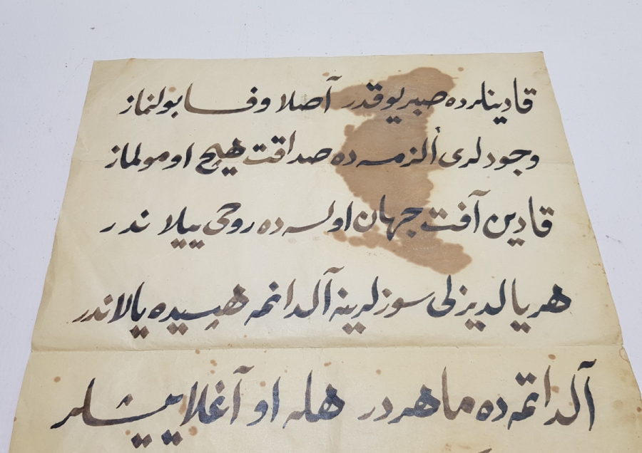 KADINLARLA İLGİLİ OSMANLICA EL YAZMA LEVHA