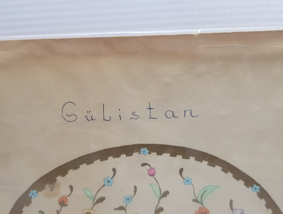 EL ÇİZİMİ GÜLİSTAN ÇİNİ MOTİFİ