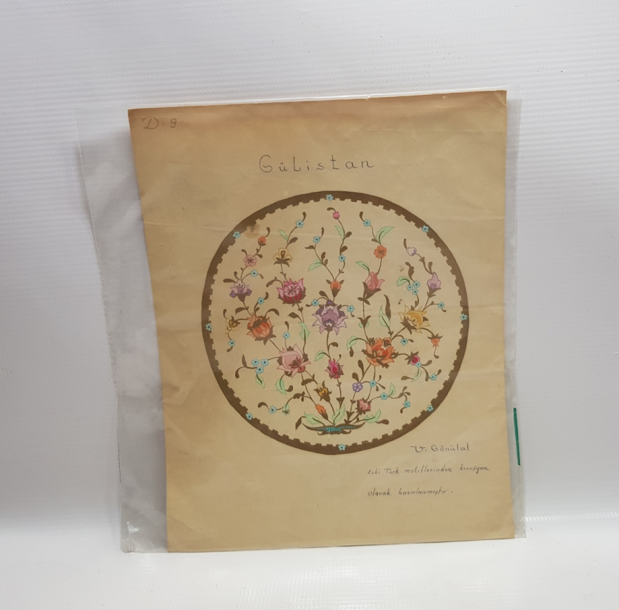 EL ÇİZİMİ GÜLİSTAN ÇİNİ MOTİFİ