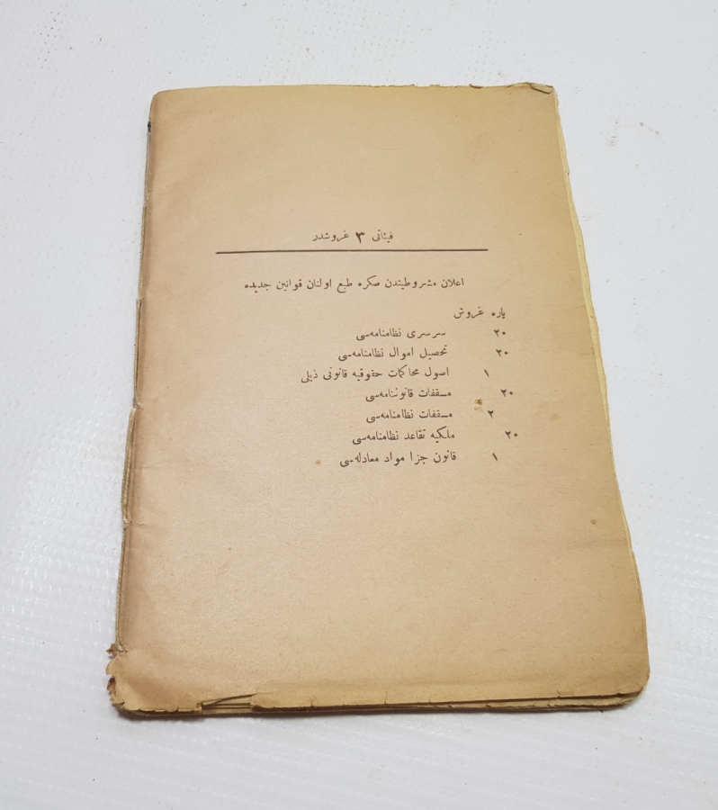 OSMANLICA KİTAP: KANUNU CEZA