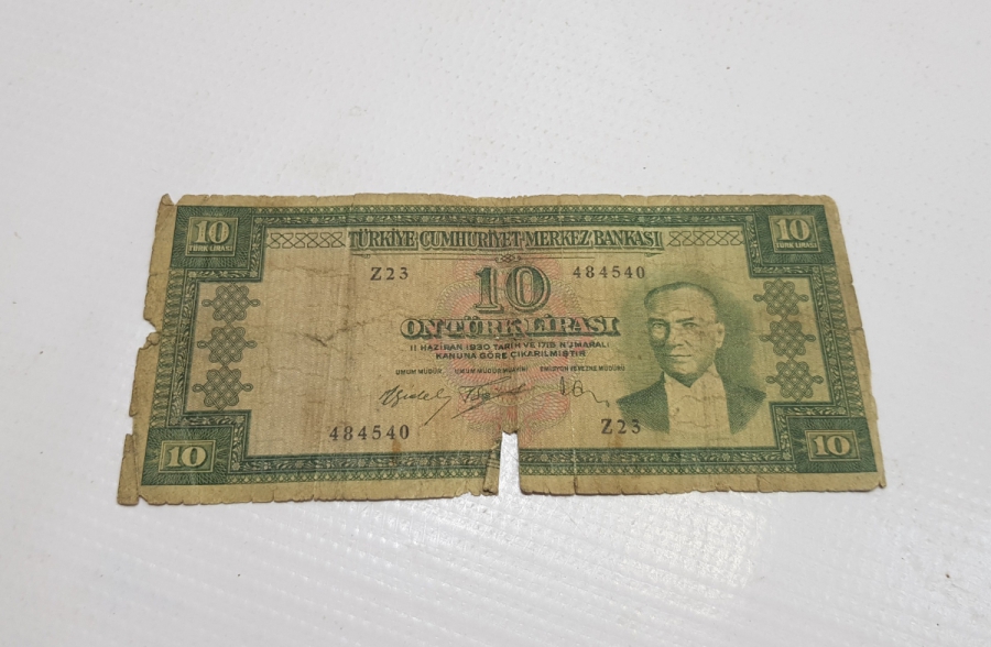 5. EMİSYON 10 LİRA KAĞIT PARA