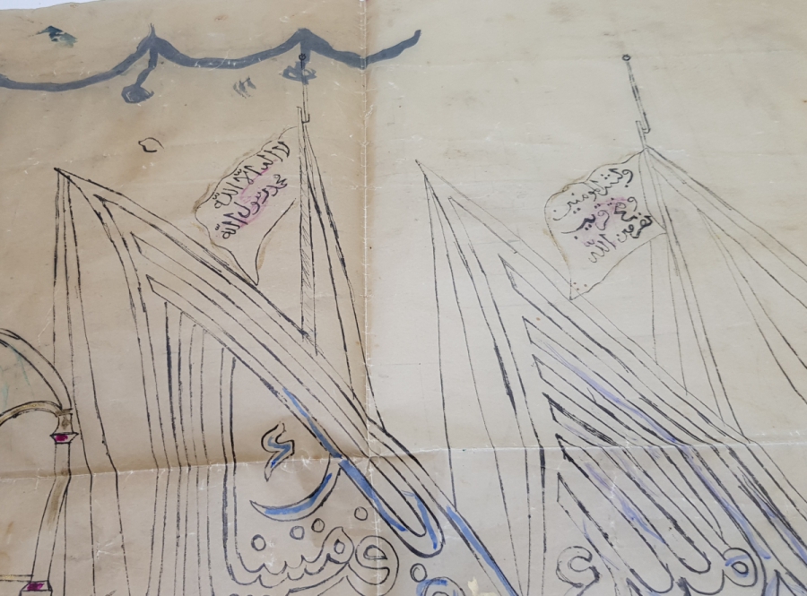 EL YAZMA AMENTÜ GEMİSİ CAM ALTI HAT LEVHA KALIBI