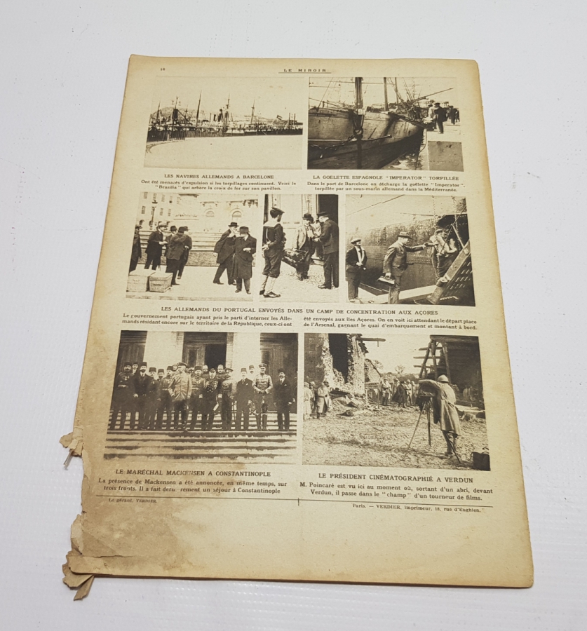 1. DÜNYA SAVAŞI 1916 TARİHLİ LE MİROİR DERGİSİ