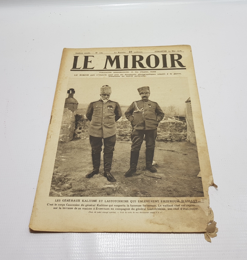 1. DÜNYA SAVAŞI 1916 TARİHLİ LE MİROİR DERGİSİ