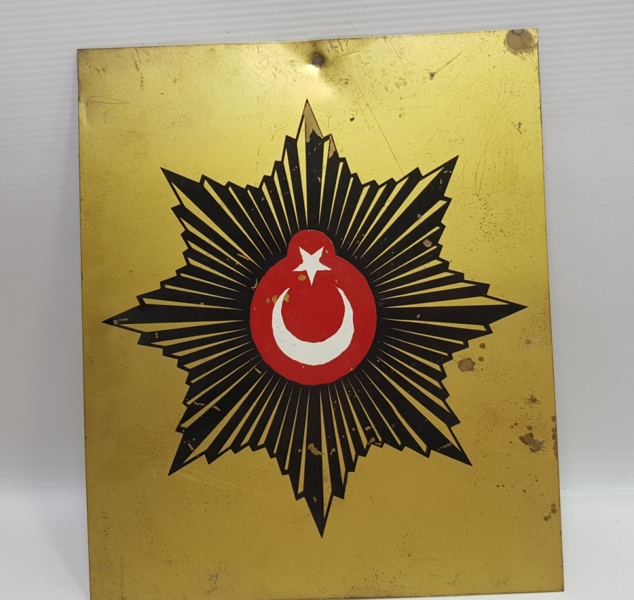 ANTİKA EL BOYAMA POLİS AMBLEMİ