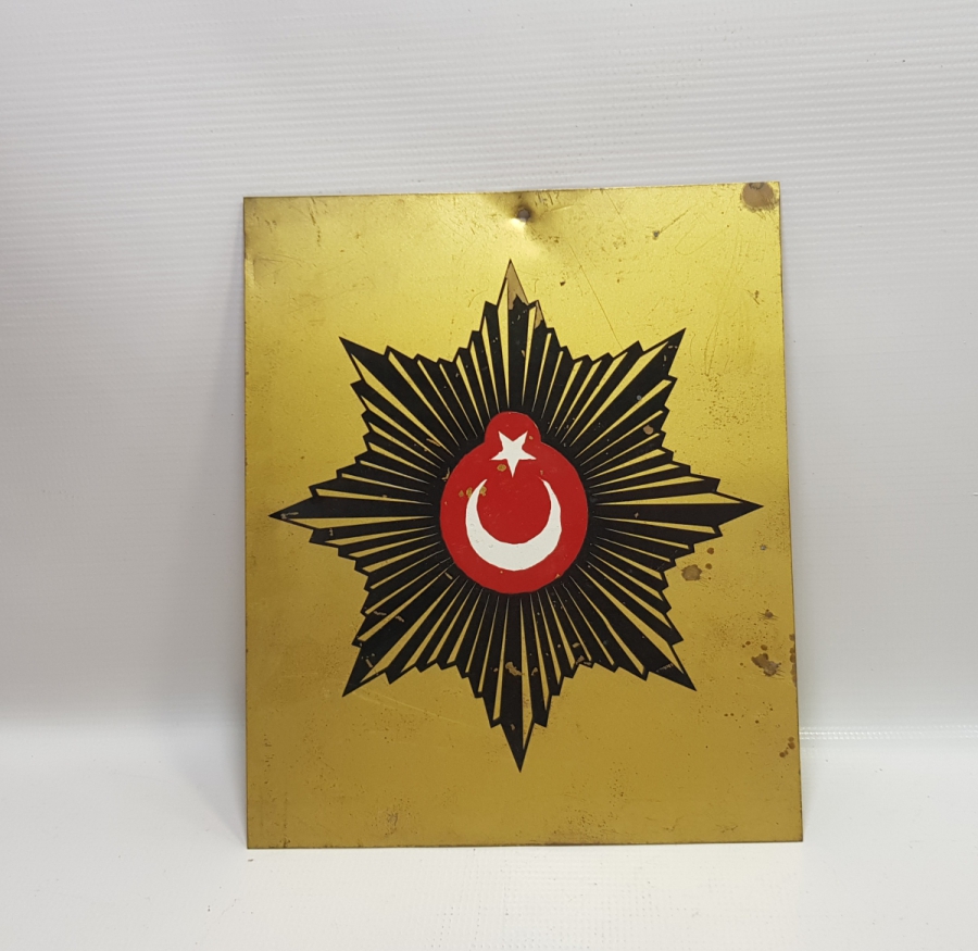 ANTİKA EL BOYAMA POLİS AMBLEMİ