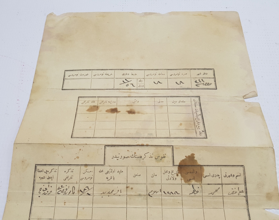 TC İLK DÖNEM OSMANLICA YAZILI TAPU