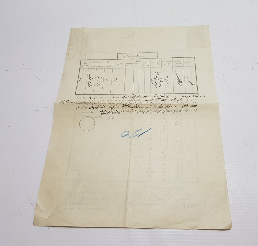 OSMANLICA ÜSKÜDAR ERKEK LİSESİ DİPLOMA