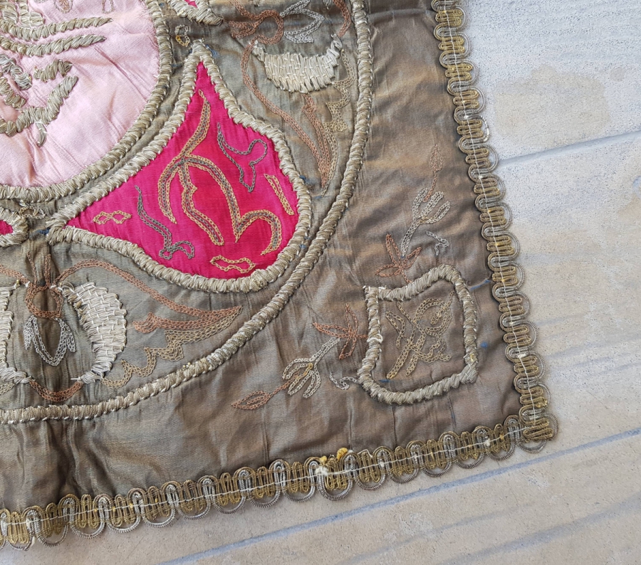 OSMANLI DÖNEMİ ESERİ İSTANBUL TUĞRALI TEPSİ ÖRTÜSÜ